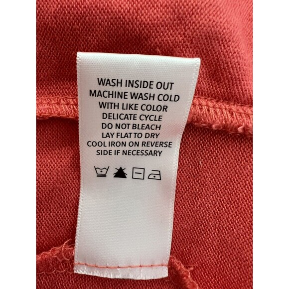 Favorite Lounge Top Plus Sz XXL Orange Drawstring Cowl Neck Knit Shirt Soft Cozy - Picture 9 of 11